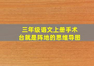 三年级语文上册手术台就是阵地的思维导图