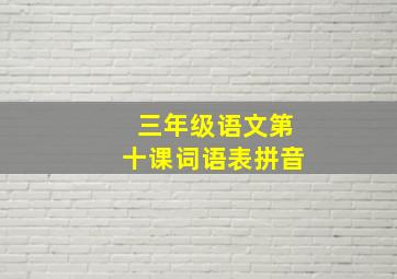 三年级语文第十课词语表拼音