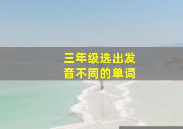 三年级选出发音不同的单词