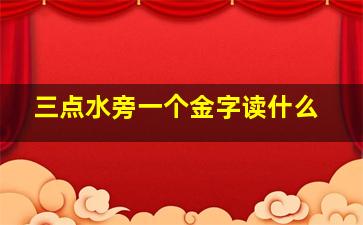 三点水旁一个金字读什么