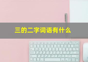 三的二字词语有什么