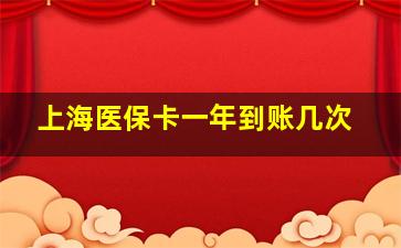 上海医保卡一年到账几次