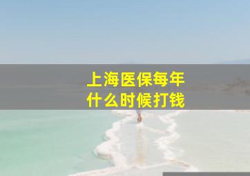 上海医保每年什么时候打钱