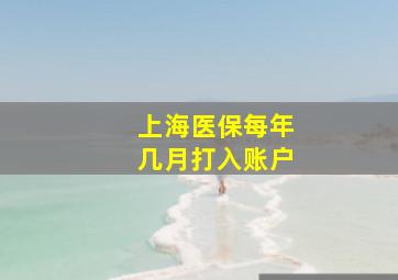 上海医保每年几月打入账户