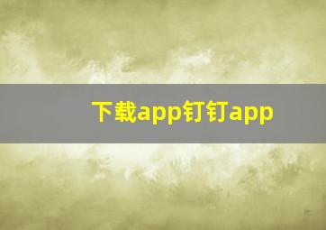 下载app钉钉app