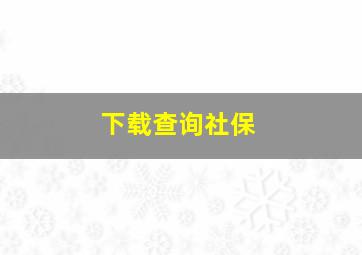 下载查询社保