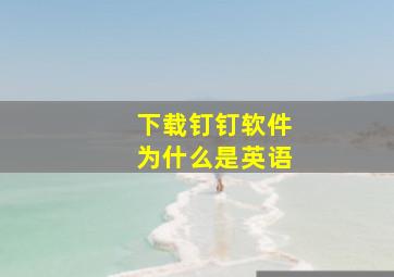 下载钉钉软件为什么是英语