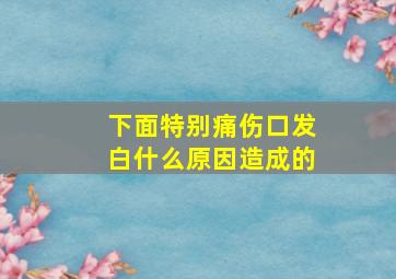 下面特别痛伤口发白什么原因造成的