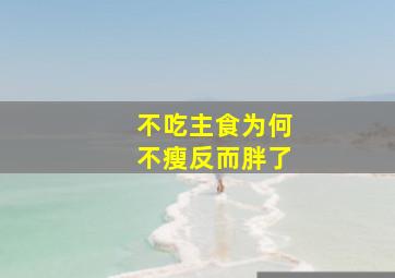 不吃主食为何不瘦反而胖了