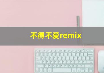 不得不爱remix