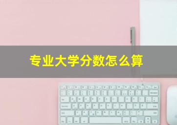 专业大学分数怎么算