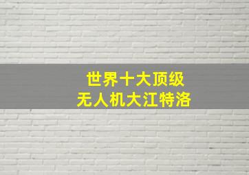 世界十大顶级无人机大江特洛