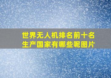 世界无人机排名前十名生产国家有哪些呢图片