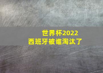 世界杯2022西班牙被谁淘汰了