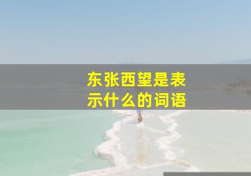 东张西望是表示什么的词语