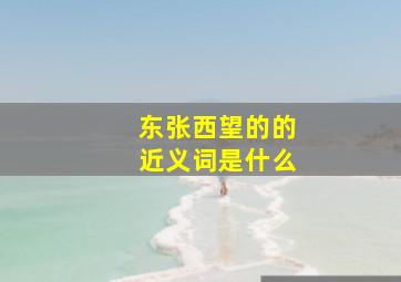 东张西望的的近义词是什么