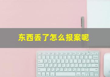 东西丢了怎么报案呢