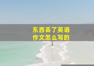 东西丢了英语作文怎么写的