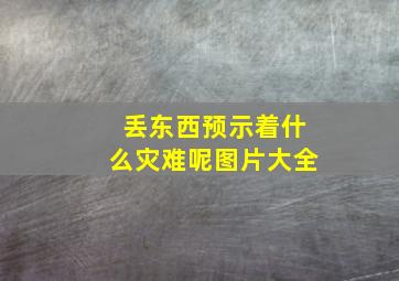 丢东西预示着什么灾难呢图片大全