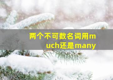 两个不可数名词用much还是many