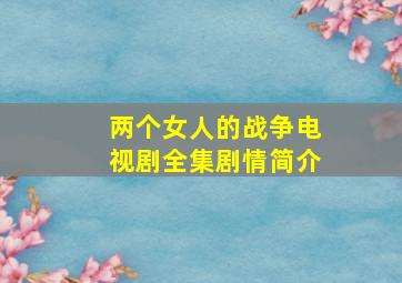 两个女人的战争电视剧全集剧情简介