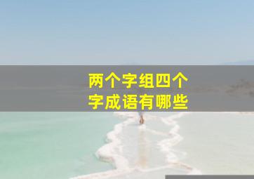 两个字组四个字成语有哪些