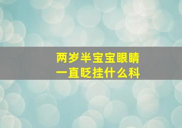 两岁半宝宝眼睛一直眨挂什么科