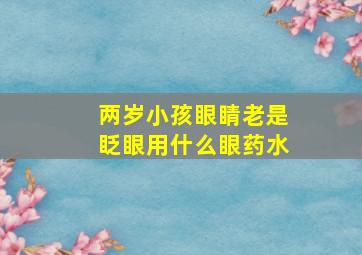 两岁小孩眼睛老是眨眼用什么眼药水