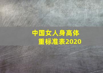 中国女人身高体重标准表2020