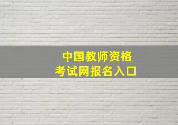 中国教师资格考试网报名入口