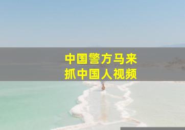 中国警方马来抓中国人视频