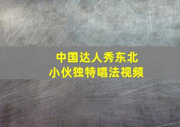 中国达人秀东北小伙独特唱法视频