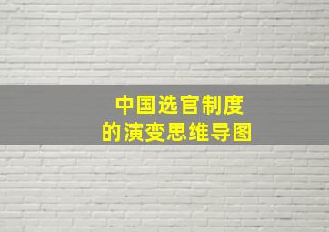 中国选官制度的演变思维导图