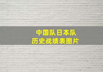 中国队日本队历史战绩表图片