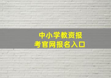 中小学教资报考官网报名入口