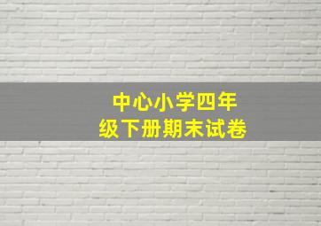 中心小学四年级下册期末试卷