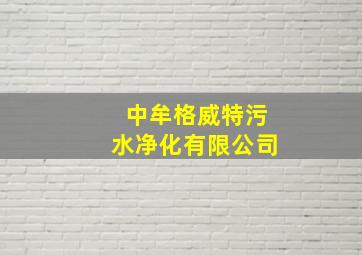 中牟格威特污水净化有限公司