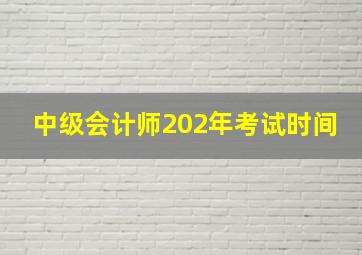 中级会计师202年考试时间