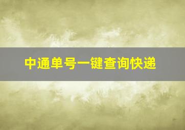 中通单号一键查询快递