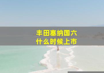 丰田塞纳国六什么时候上市