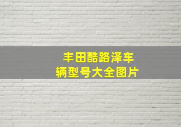 丰田酷路泽车辆型号大全图片