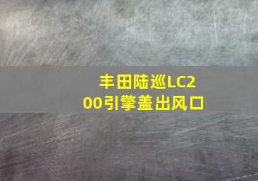 丰田陆巡LC200引擎盖出风口