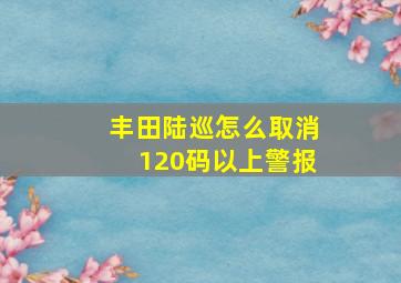 丰田陆巡怎么取消120码以上警报