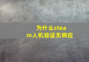 为什么steam人机验证无响应