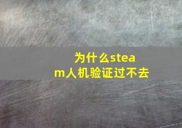 为什么steam人机验证过不去