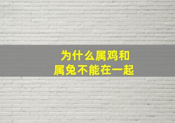 为什么属鸡和属兔不能在一起