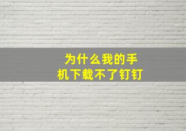 为什么我的手机下载不了钉钉