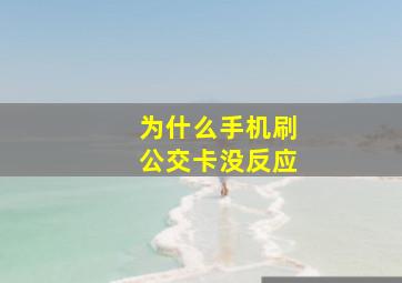 为什么手机刷公交卡没反应