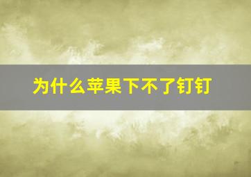 为什么苹果下不了钉钉