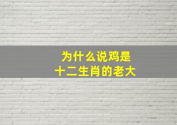 为什么说鸡是十二生肖的老大